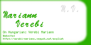 mariann verebi business card